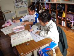 2年生書写の授業