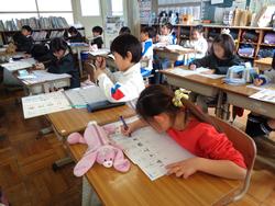 2年生書写の授業