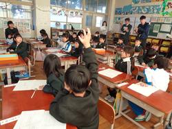 1年生生活科の授業（研究授業）