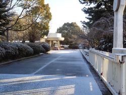 雪がいっぱいの三樹小学校