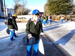 雪がいっぱい 大喜びの三樹っ子
