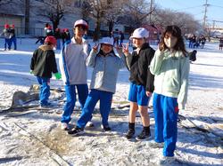 雪がいっぱい 大喜びの三樹っ子