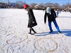 雪がいっぱい 大喜びの三樹っ子
