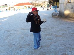 雪がいっぱい 大喜びの三樹っ子