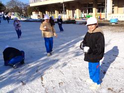 雪がいっぱい 大喜びの三樹っ子