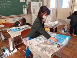 1年生図工の授業。