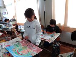 1年生図工の授業。