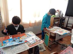 1年生図工の授業。