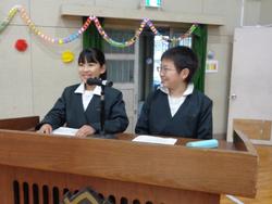 6年生を送る会の様子