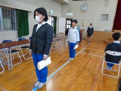 6年生卒業式の練習