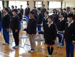 6年生卒業式の練習