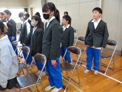 5年生卒業式の練習
