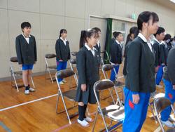 5年生卒業式の練習