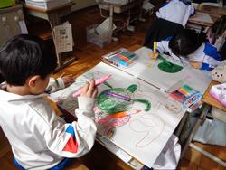 2年生図工の授業