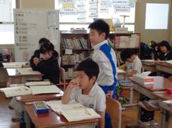 1年生国語の授業