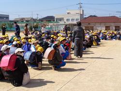 一斉下校の様子