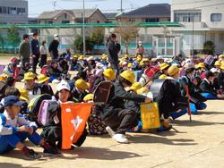 一斉下校の様子