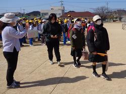 一斉下校の様子