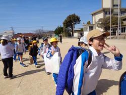 一斉下校の様子