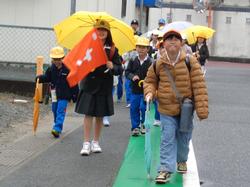 集団登校の様子