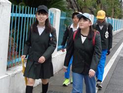 集団登校の様子