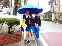 集団登校の様子