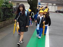 集団登校の様子