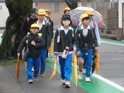 集団登校の様子