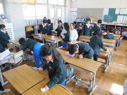 修了式後の学級活動