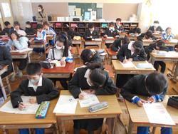 修了式後の学級活動