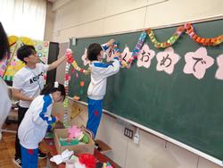 6年生 始業式・入学式の準備