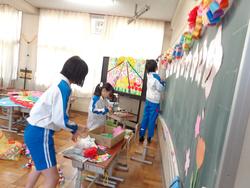 6年生 始業式・入学式の準備