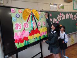 6年生 始業式・入学式の準備