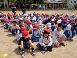 大型車左折巻き込み実験教室の様子