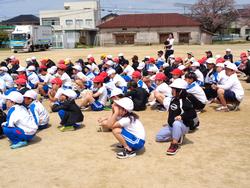 大型車左折巻き込み実験教室の様子