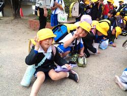 1年生下校の様子