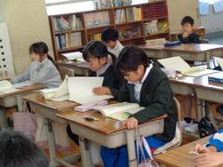 2年生国語の授業