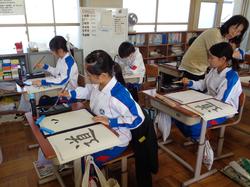 5年生書写の授業