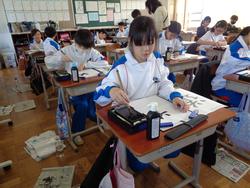 5年生書写の授業