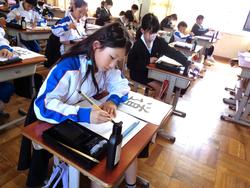 5年生書写の授業