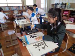 5年生書写の授業