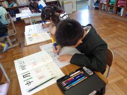 2年生書写の授業