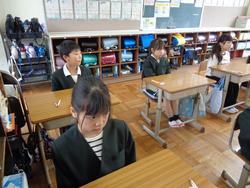 2年生国語の授業（テスト）