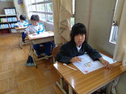 2年生国語の授業（テスト）