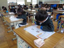 2年生国語の授業（テスト）