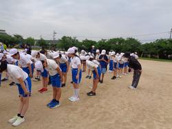 運動会の全体練習