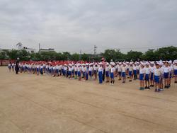 運動会の全体練習