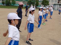 ラジオ体操の練習