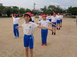 ラジオ体操の練習