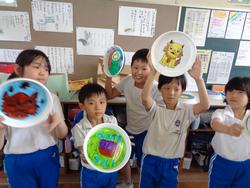 4年生運動会表現演技の小道具にお絵かき